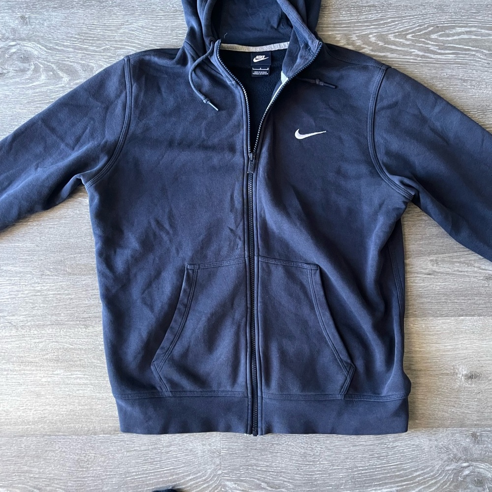 Nike Navy Zip Up Hoodie